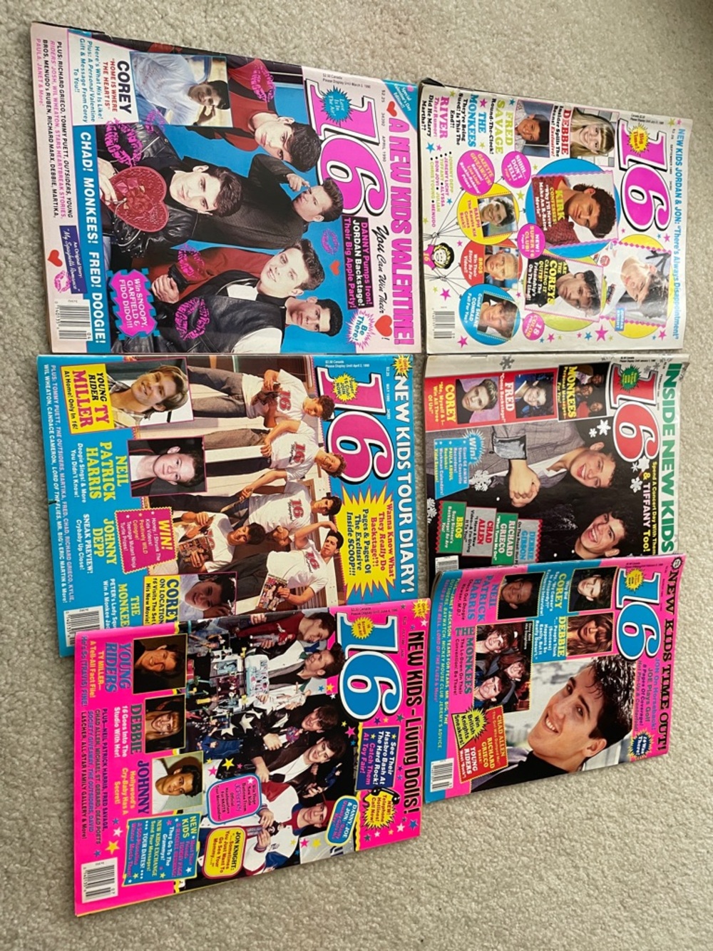 New Kids on the Block 16 Magazine Collection - Pink & Blue Covers